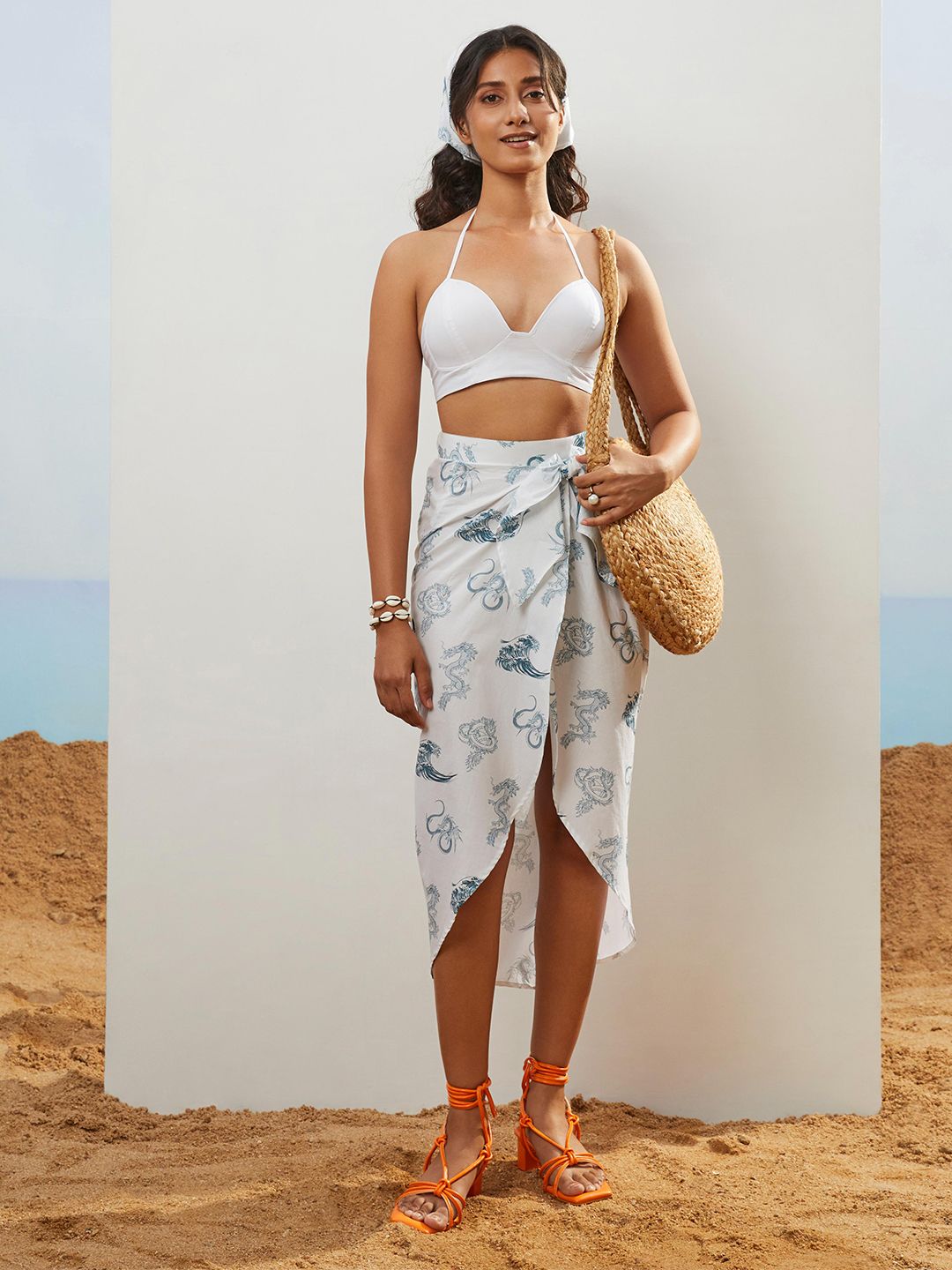 CMGE CMGE Halter Neck Pure Cotton Crop Top