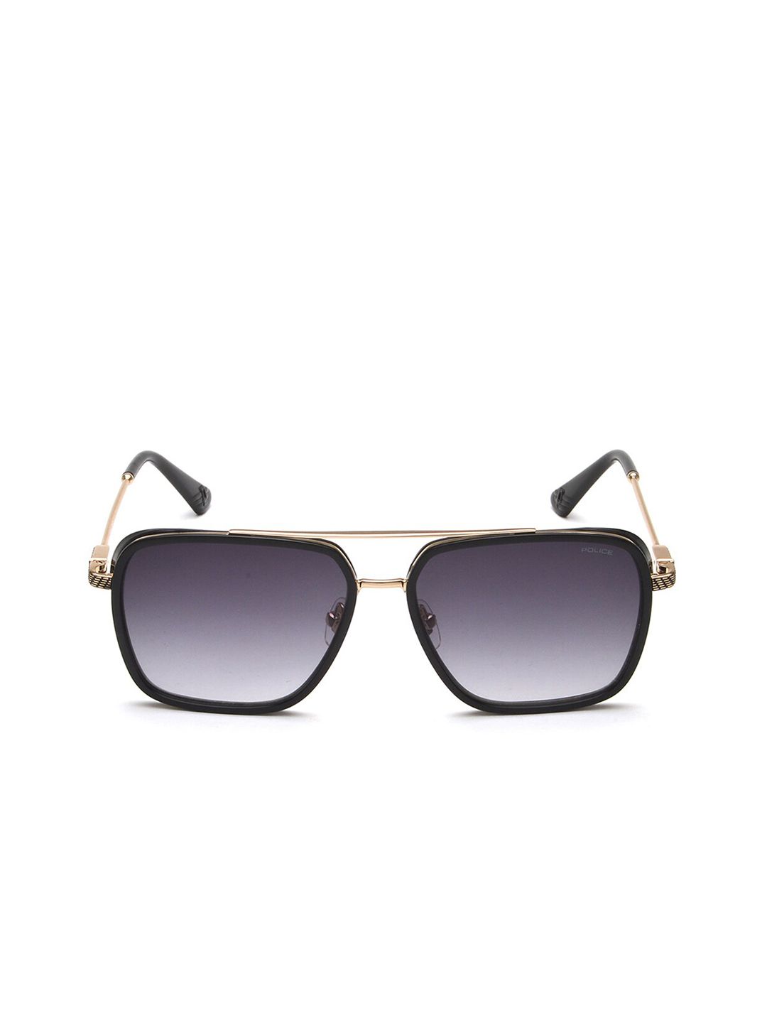 Police Men Square Sunglasses with UV Protected Lens SPLP59K57300GSG