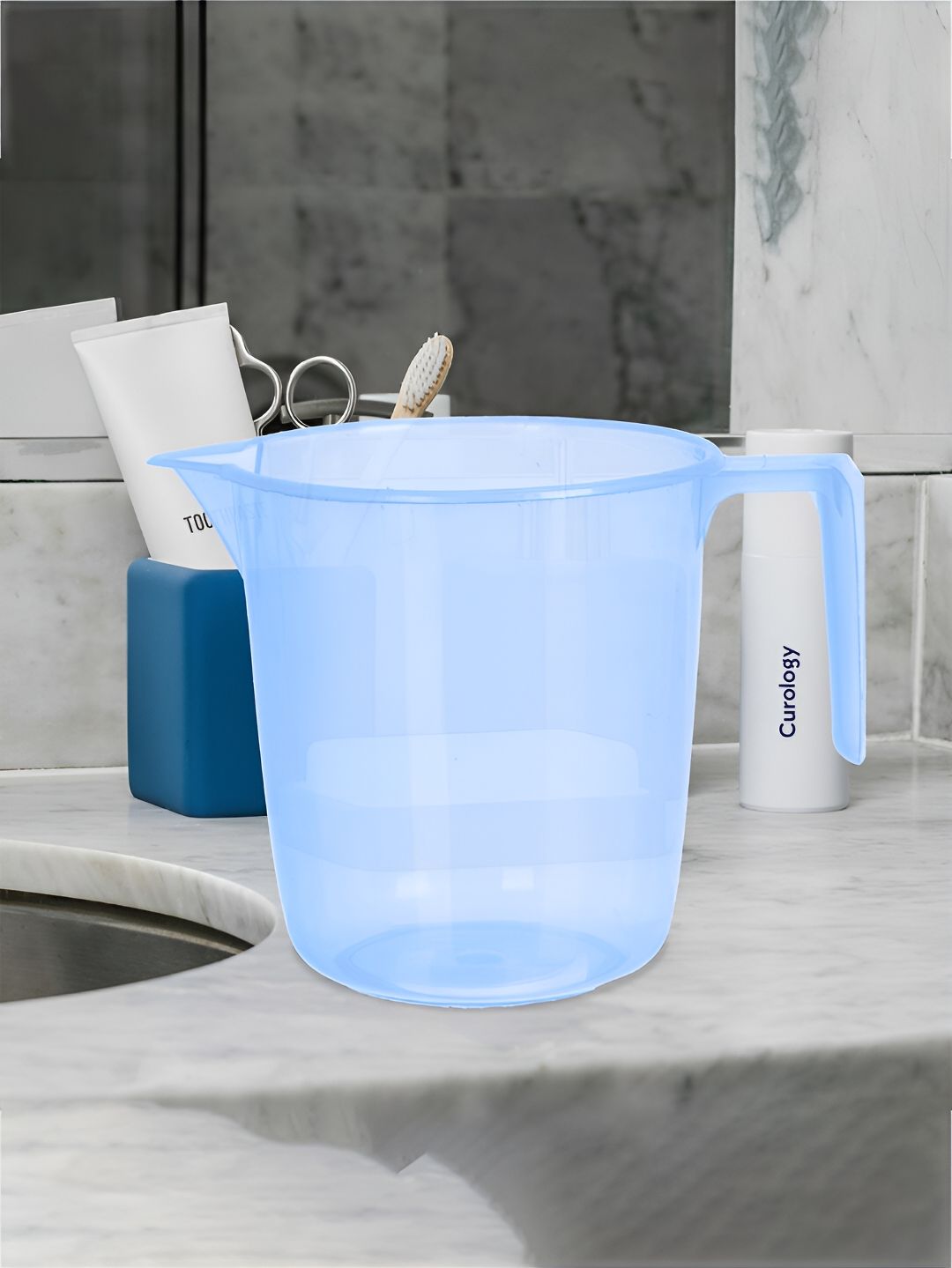Kuber Industries Blue & Pink 6 Pieces Bath Mug 1.1L each
