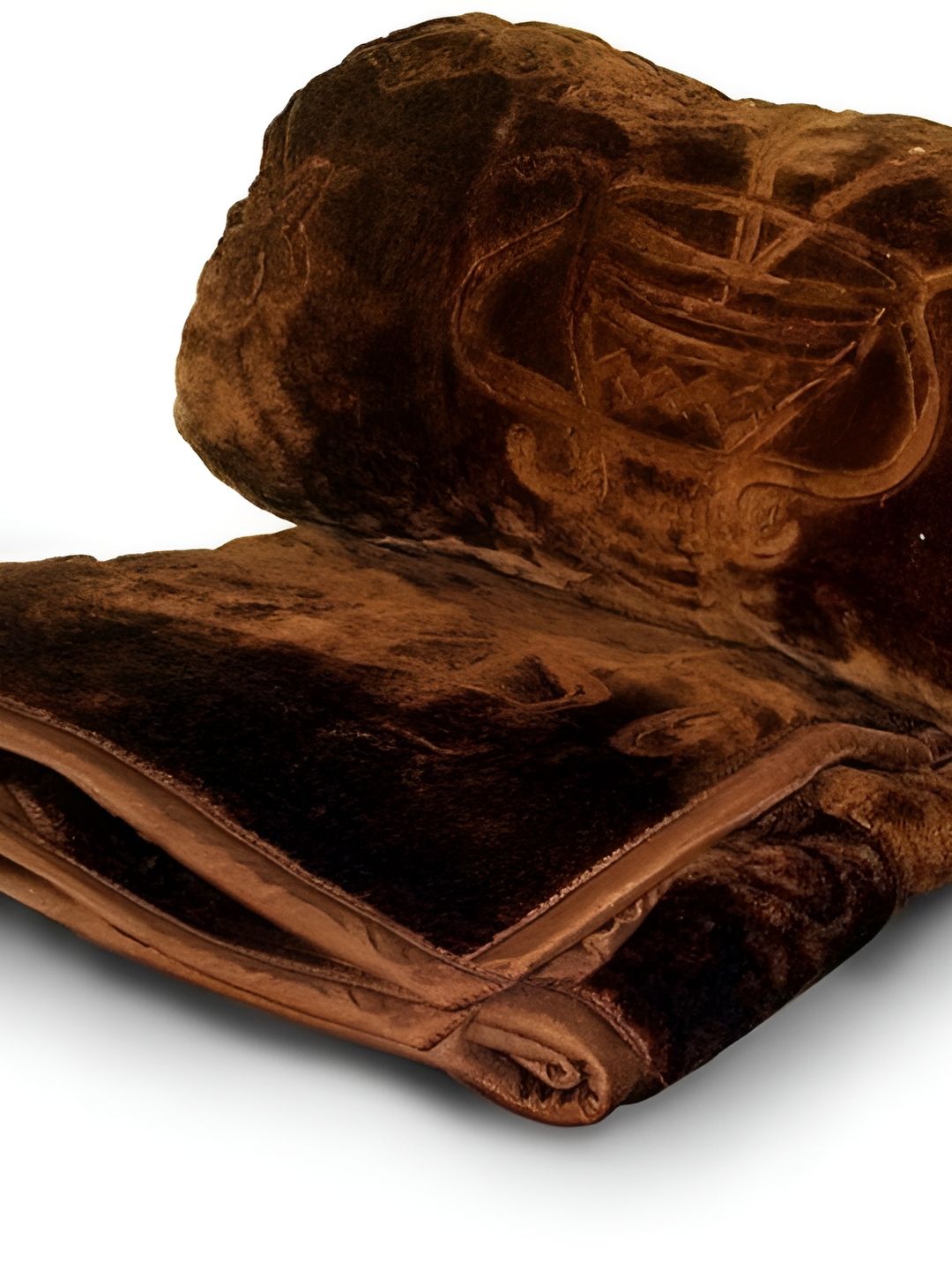 RF RELAXFEEL Brown Ethnic Motifs Heavy Winter 150 GSM Single Bed Blanket