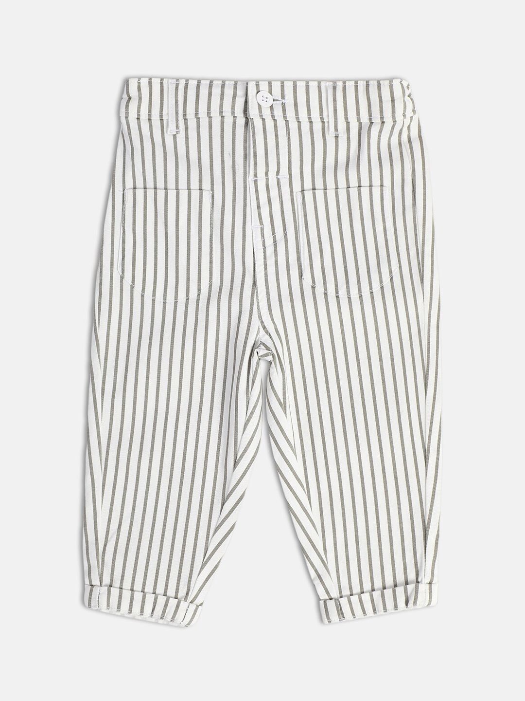 MINI KLUB Infants Striped Mid-Rise Cotton Relaxed Trouser
