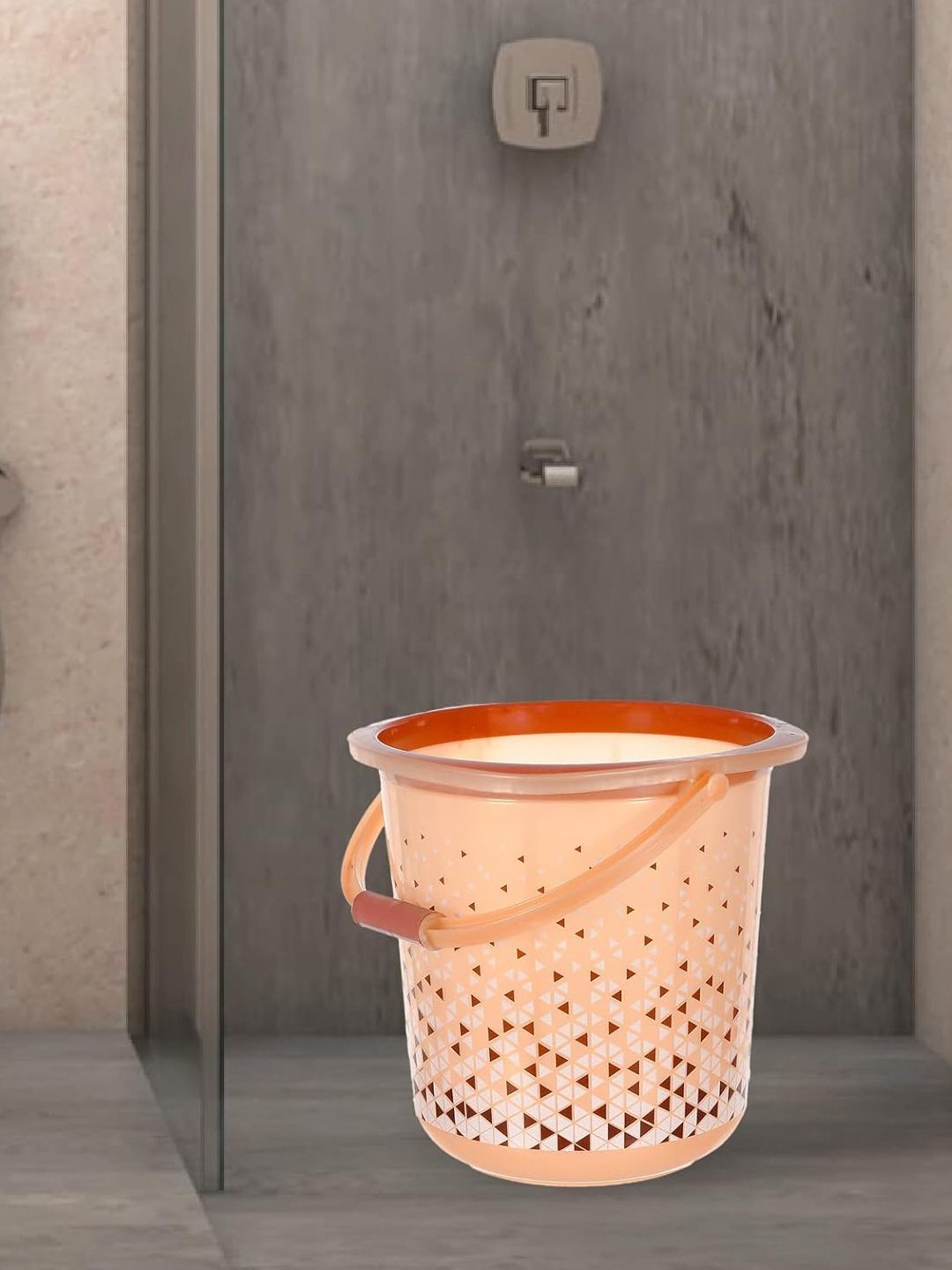 Buy Kuber Industries Brown 2 Pieces Printed Bathroom Buckets 18 L