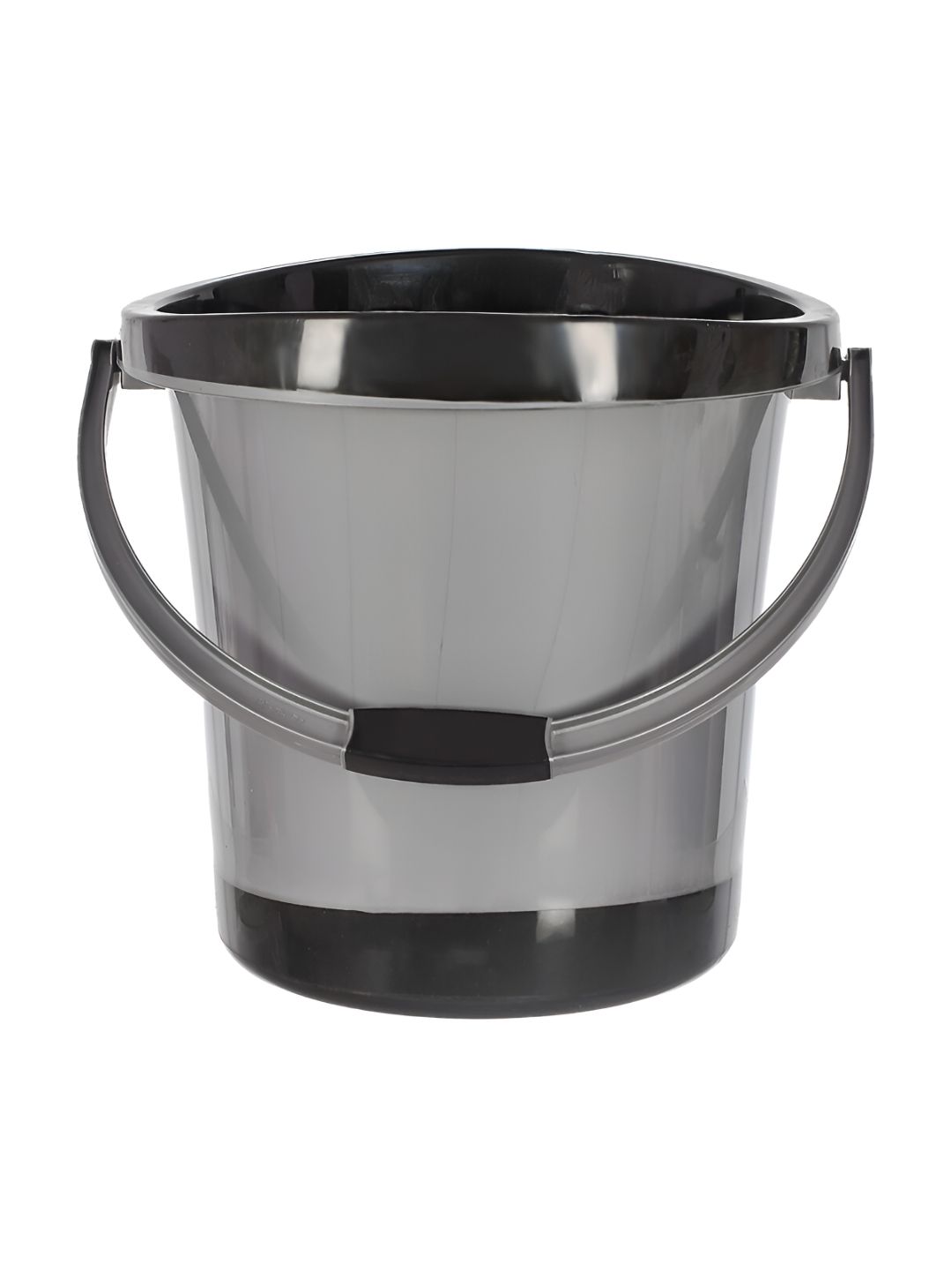 Kuber Industries Grey & Black Bath Bucket 18 L