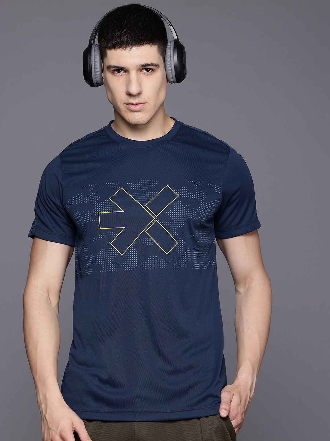HRX by Hrithik Roshan Rapid-Dry Printed Training T-shirt
