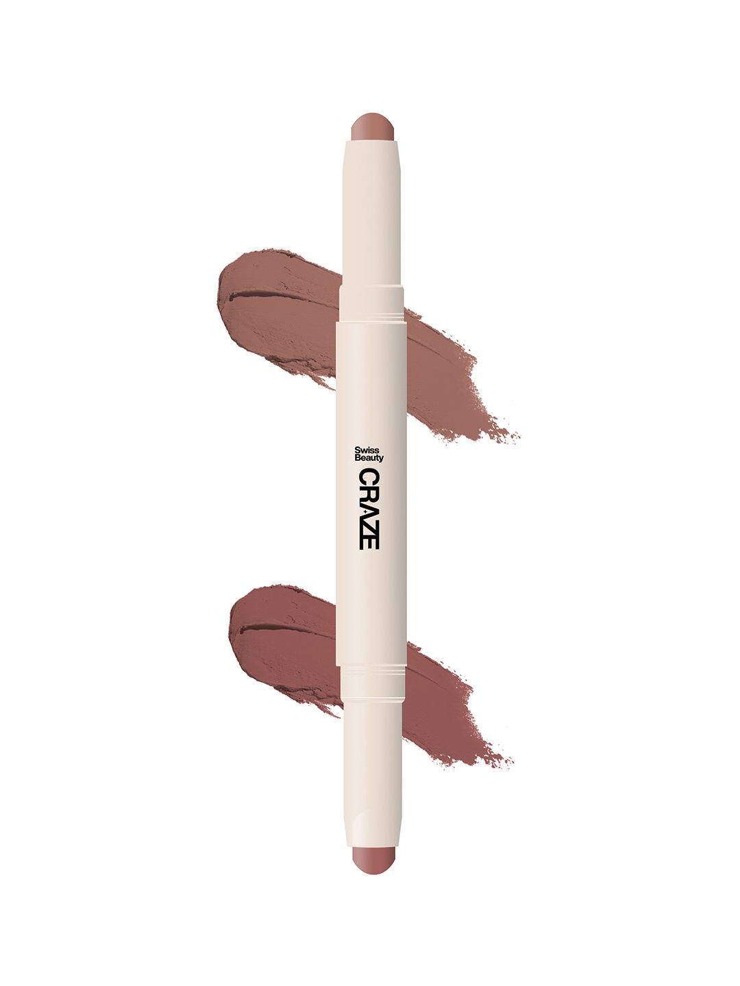 SWISS BEAUTY Craze Duo Satin Matte Finish Non-Transfer Lip Colour - Ultimate Nude