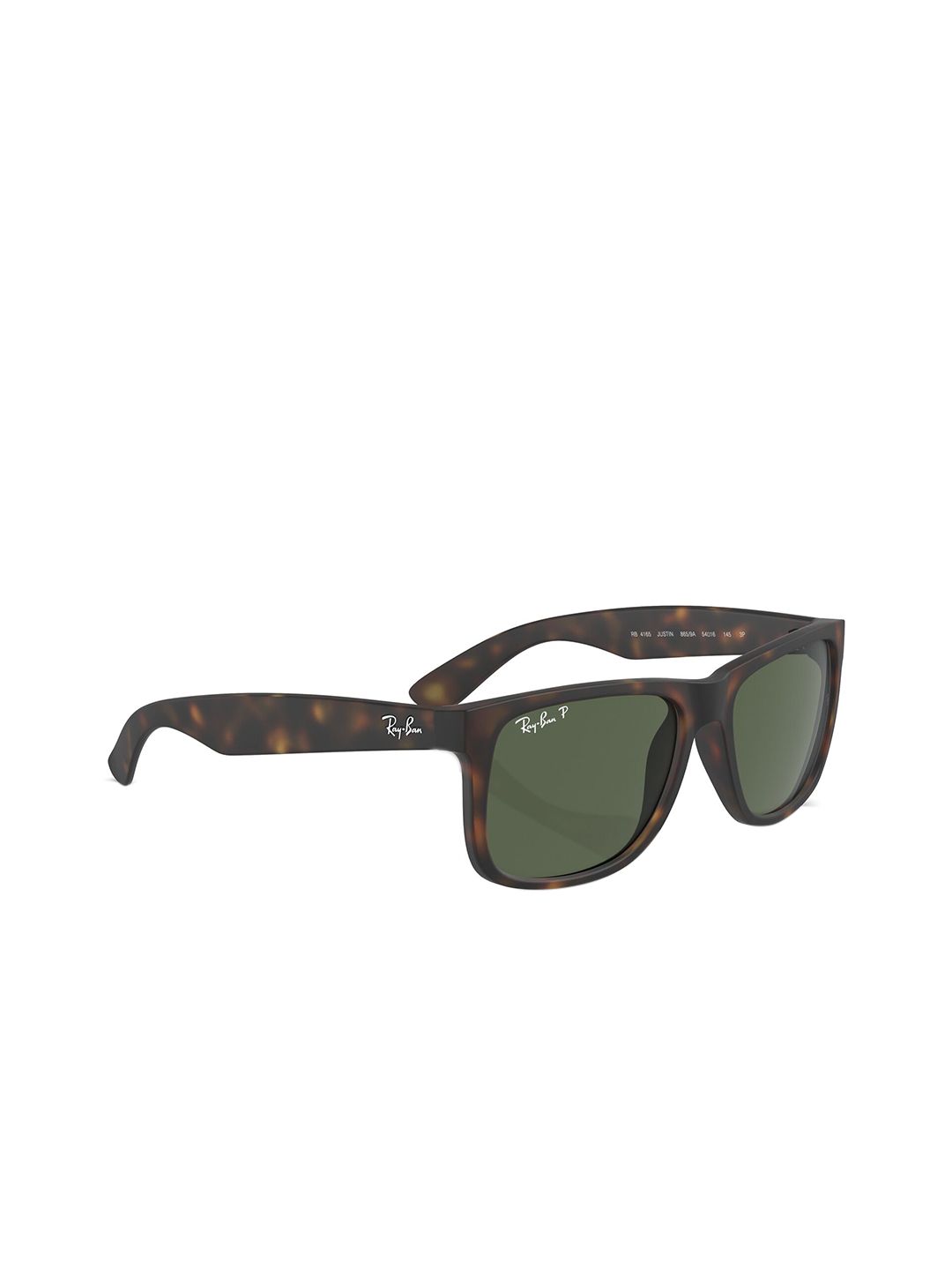 Ray-Ban Men Polarized Green Lens Square Sunglasses - 0RB4165865/9A55