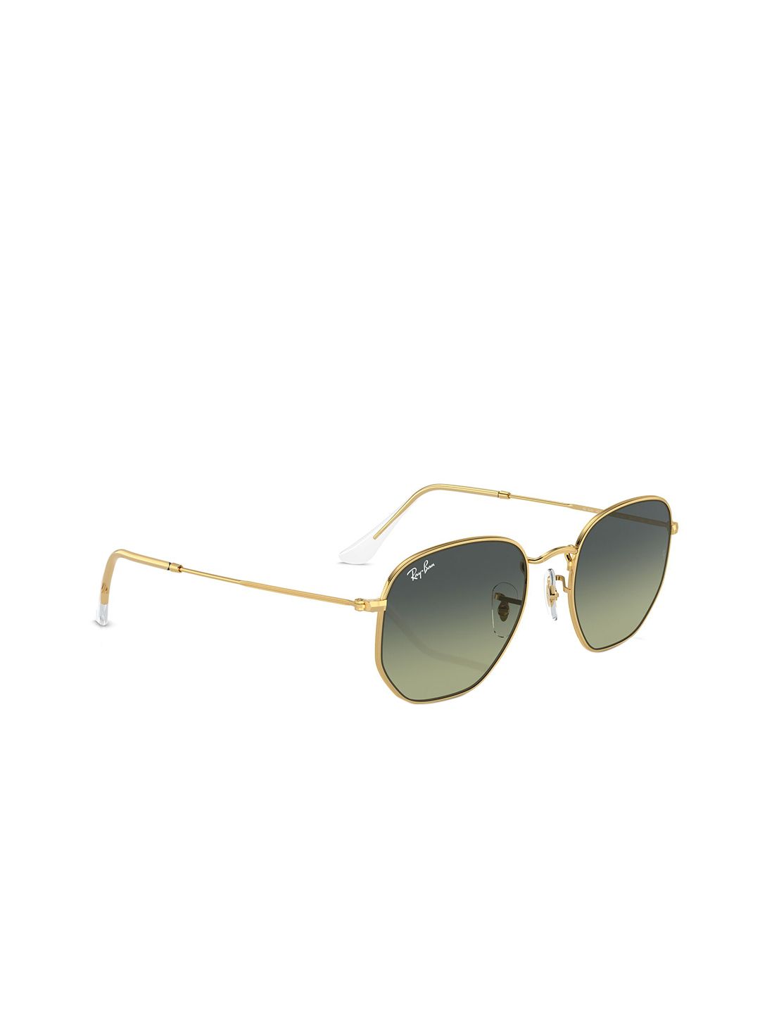 RAY-BAN Unisex Gradient Green Lens Irregular Sunglasses - 0RB3548001/BH51