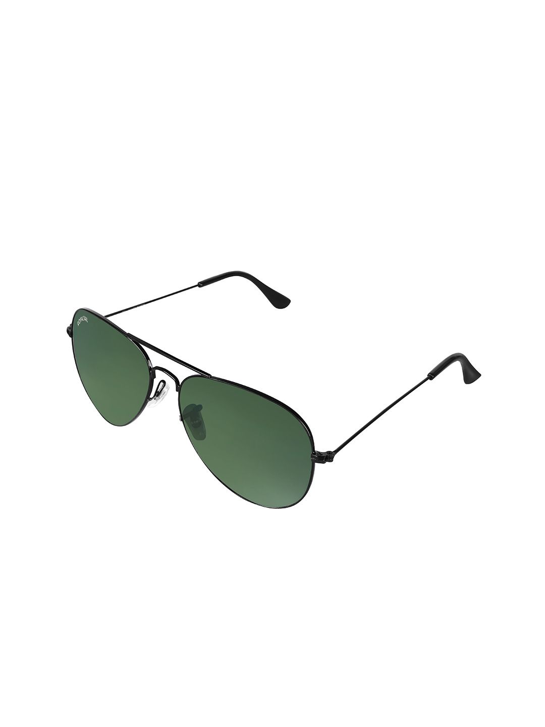 ROYALTAIL Unisex Aviator Black Frame & Green UV Protected Lens Premium Sunglasses