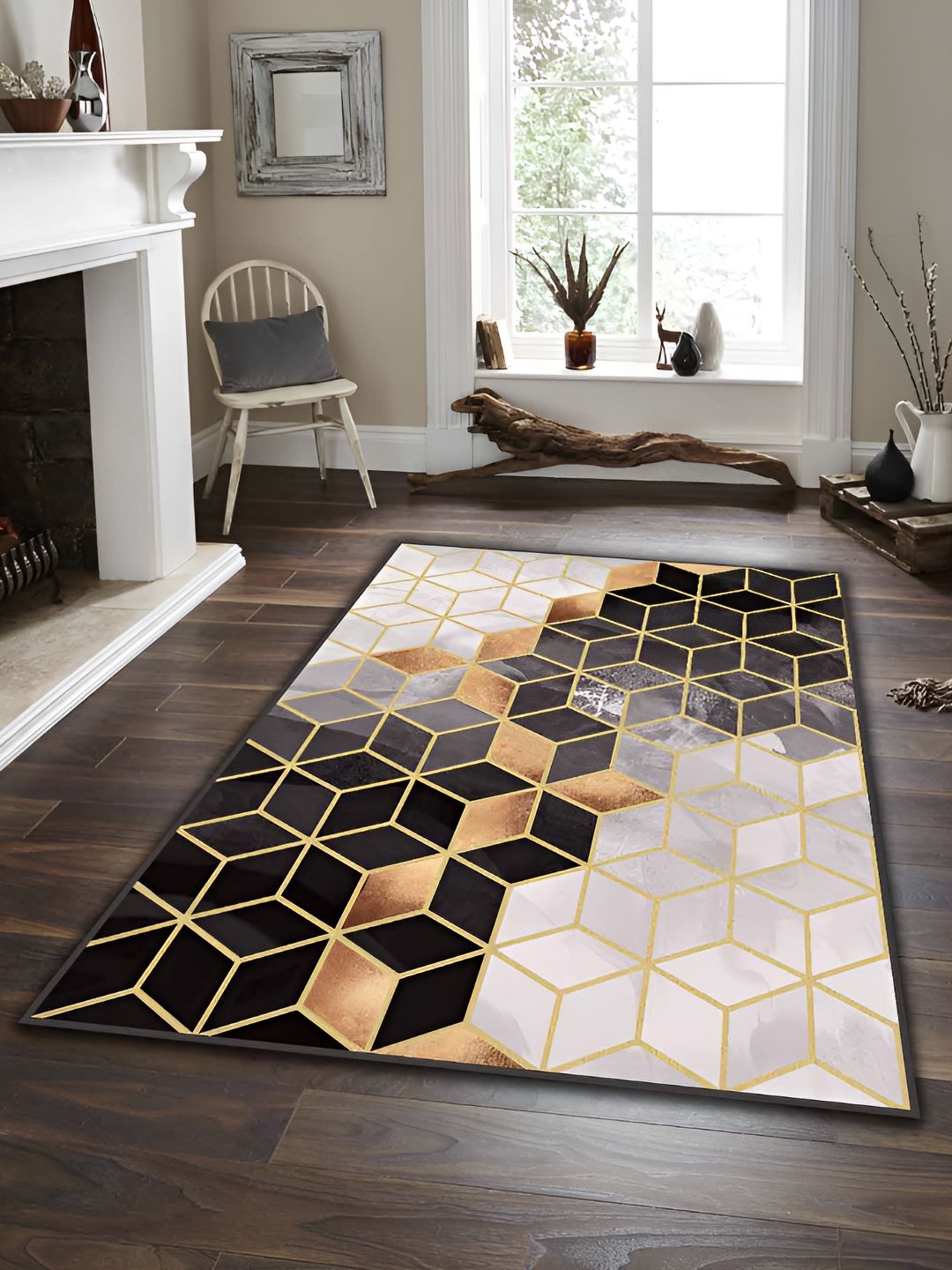 Sparrow world Brown Bohemian Anti-Skid Carpet