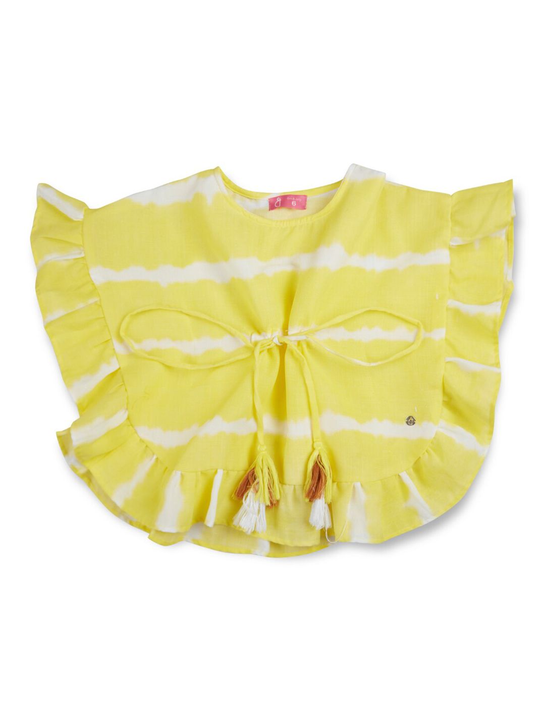 Gini and Jony Tie and Dyed Cape Sleeves Cotton Top