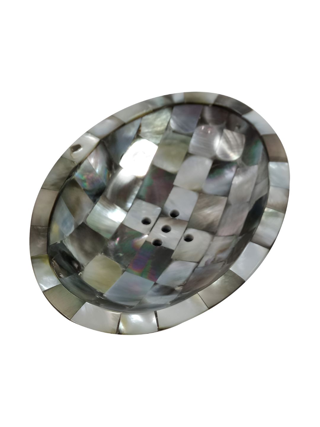 INDIA MEETS INDIA Black Checked Soap Dish