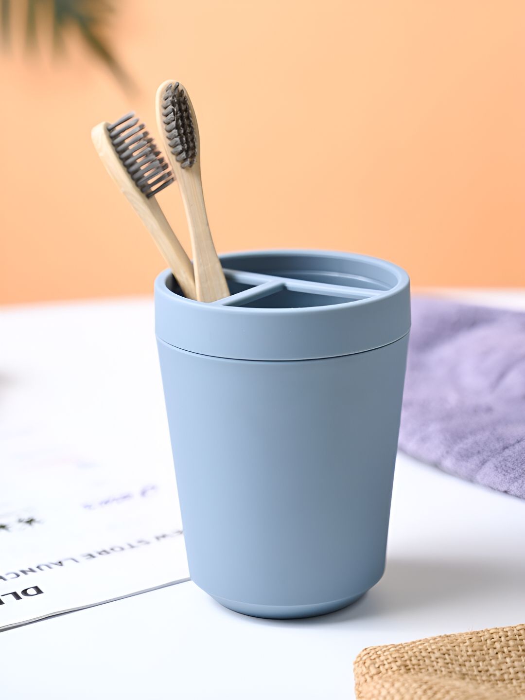 MARKET99 Blue Matte Tooth Brush Holder