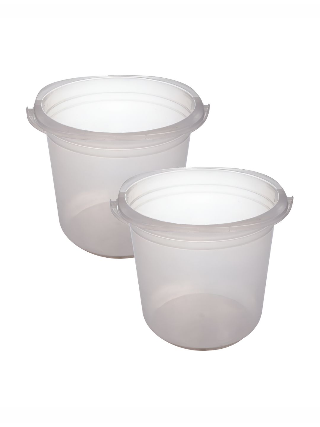 Kuber Industries Transparent 2 Pieces Unbreakable Bucket