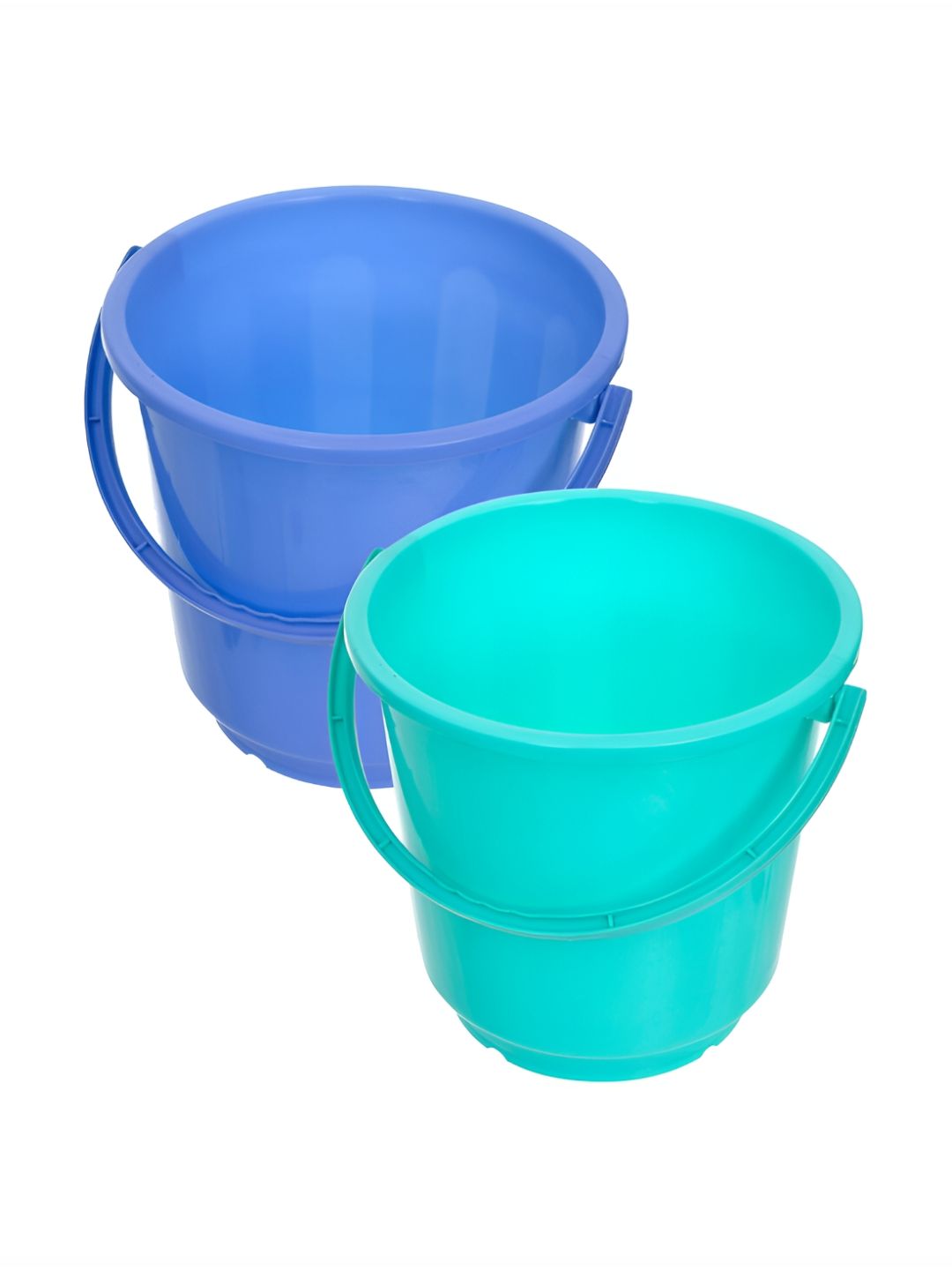 Kuber Industries Blue & Green 2 Pieces Unbreakable Bucket