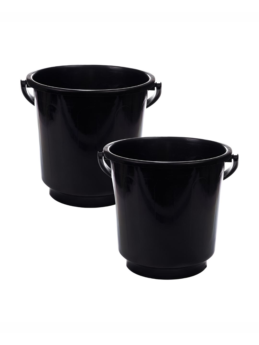 Kuber Industries Black 2 Pieces Unbreakable Bucket