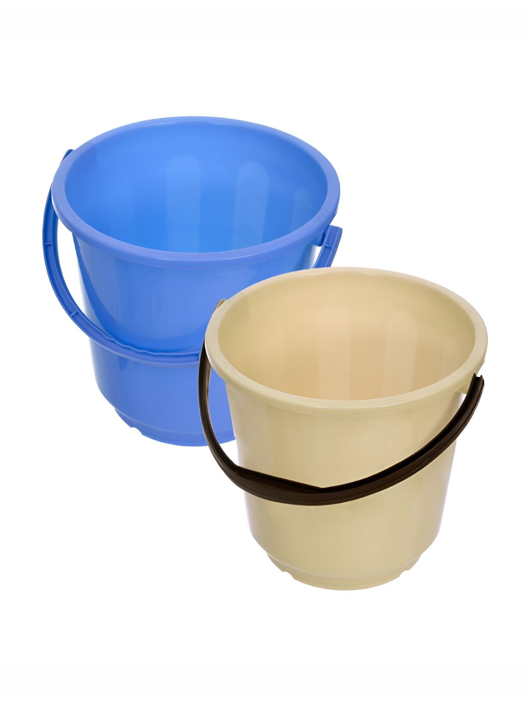 Kuber Industries Blue & Cream 2 Pieces Unbreakable Bucket