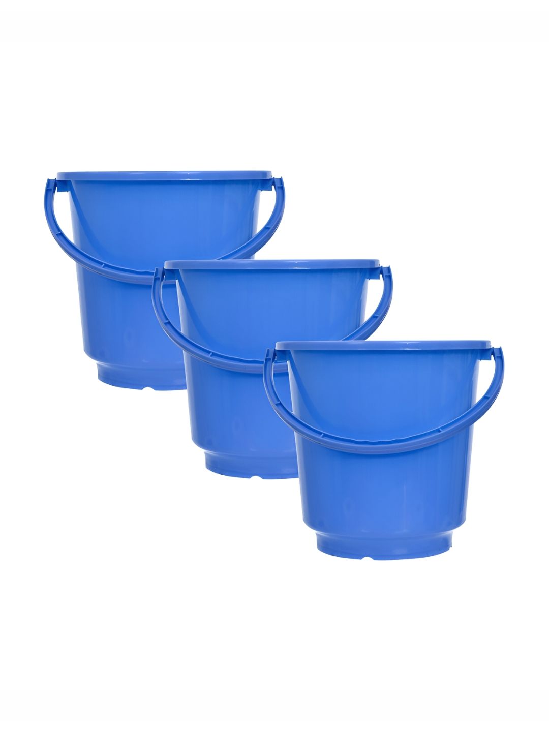 Kuber Industries Blue 3 Pieces Unbreakable Bucket