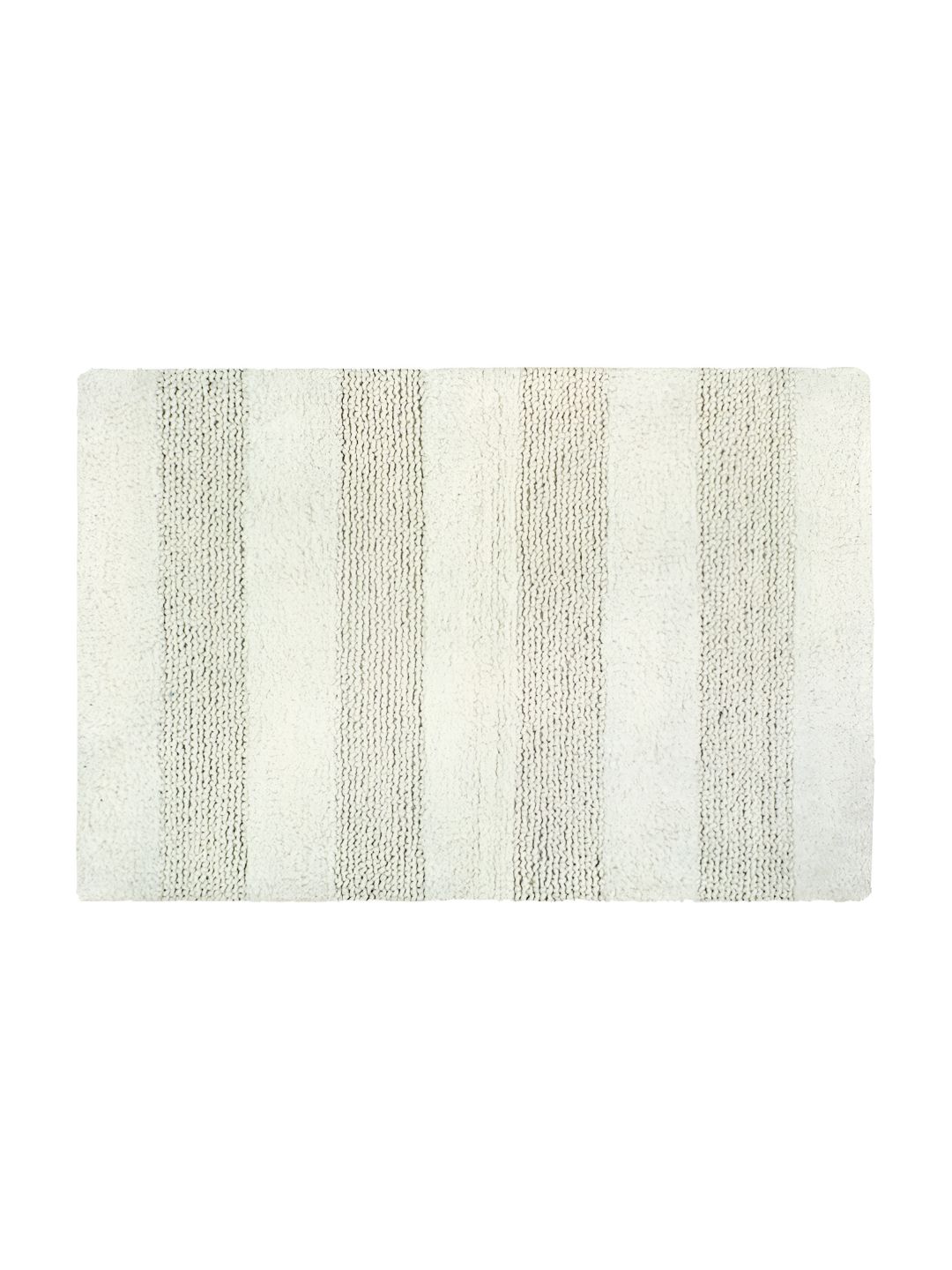 Freelance Off White Textured 1800 GSM Cotton Bath Rug