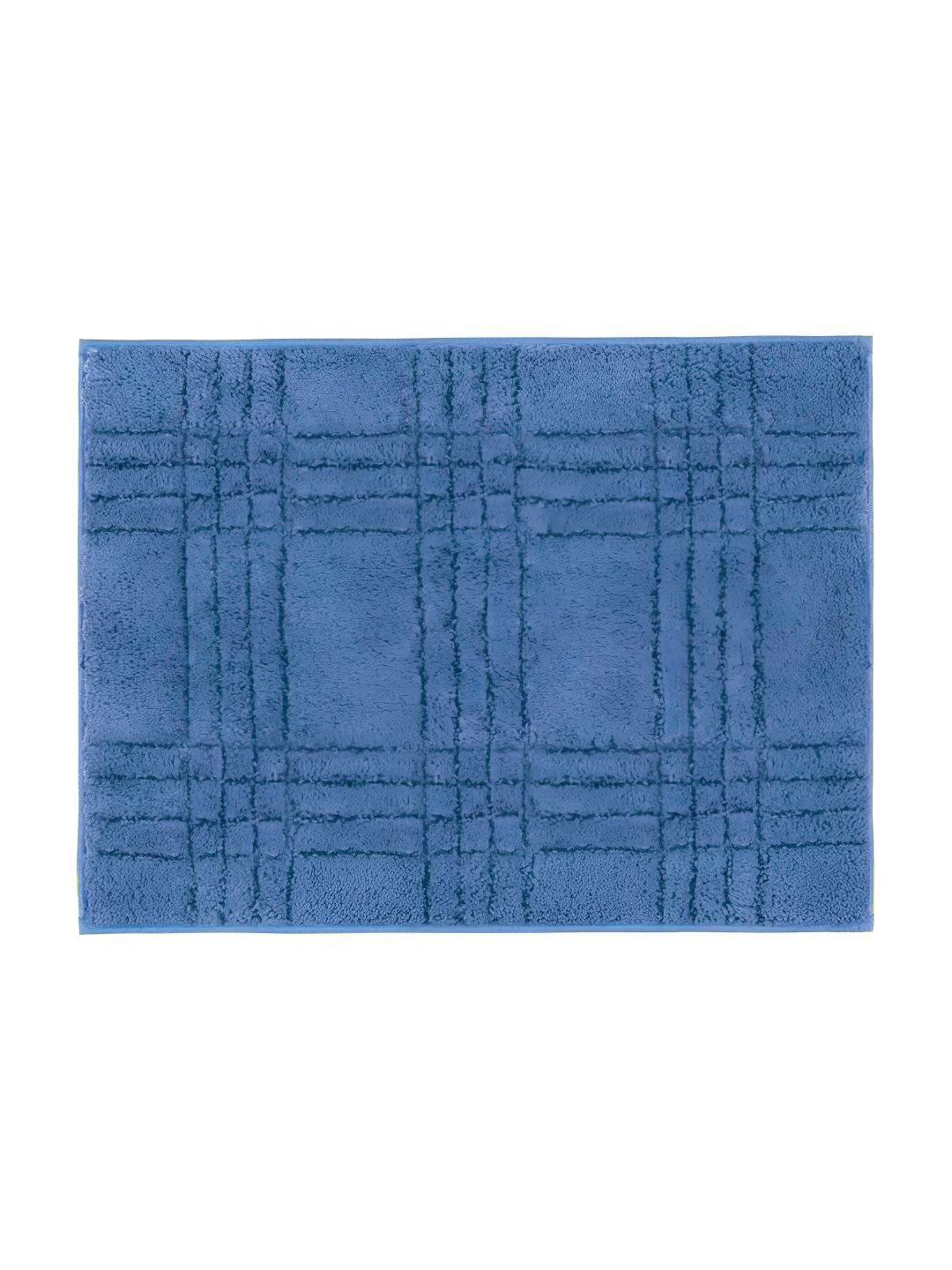 Freelance Blue Window Pane 1780 GSM Cotton Non-Slip Bath Rug