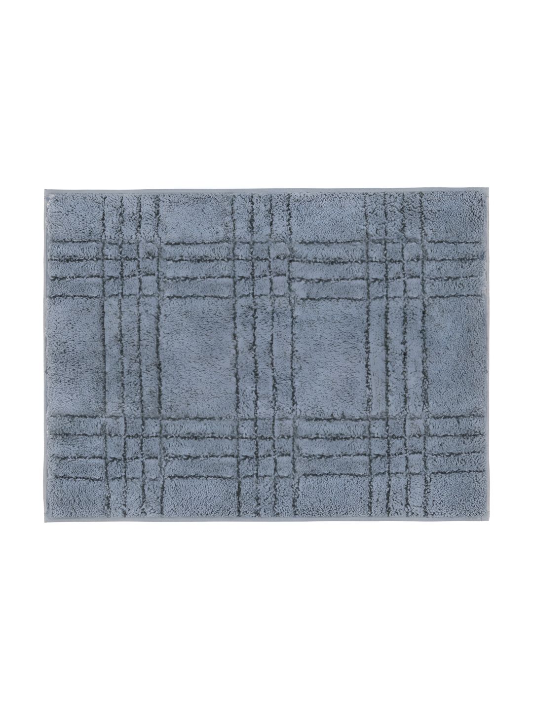 Freelance Grey Textured 1780 GSM Reversible Cotton Bath Rug