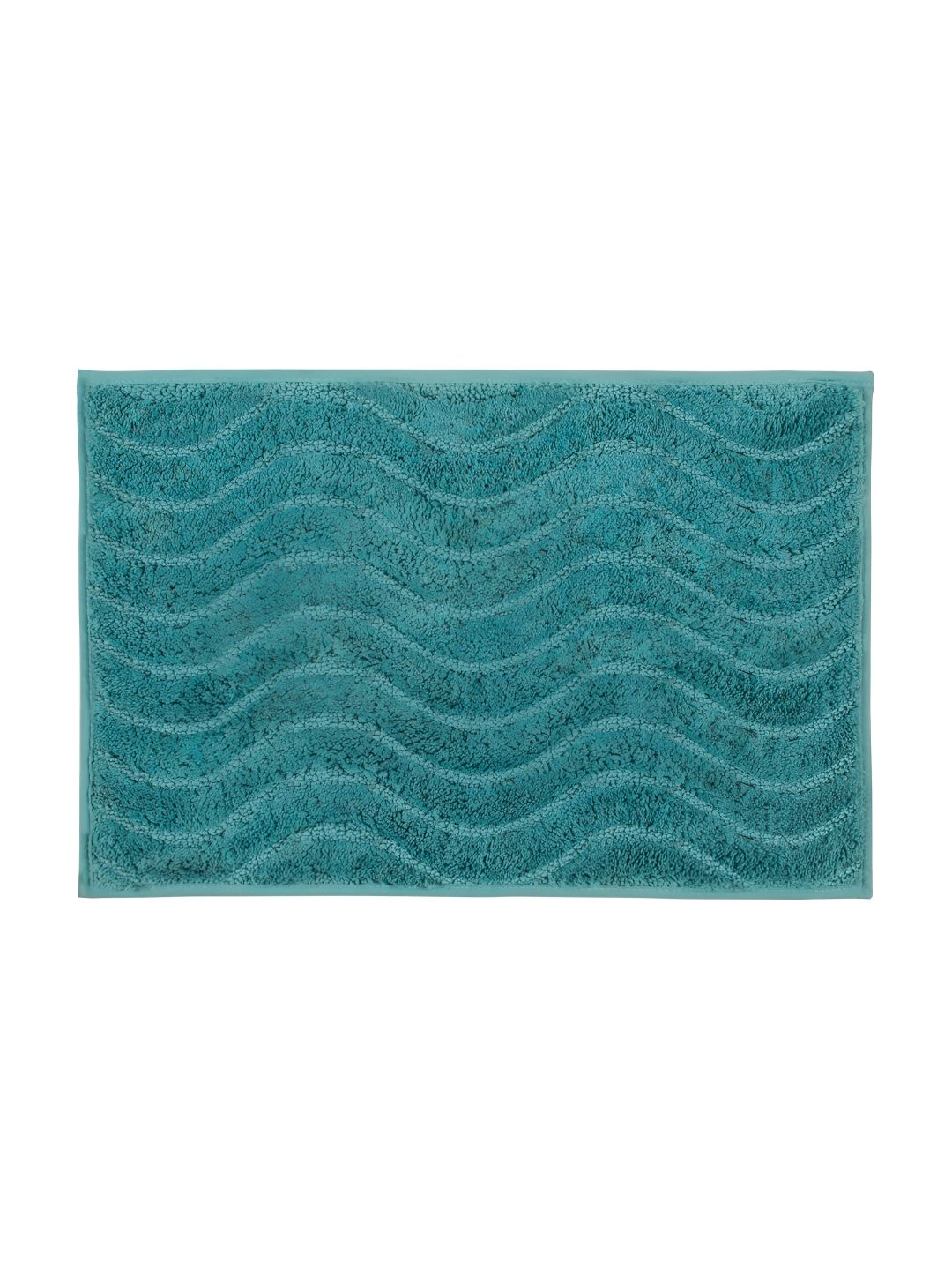Freelance Green Textured Reversible 1780 GSM Cotton  Bath Rug
