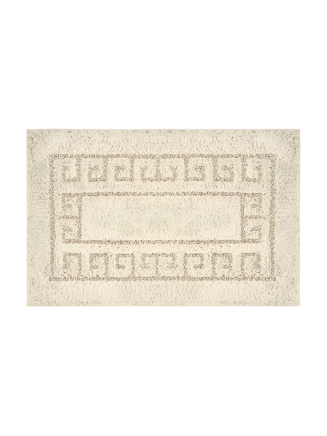 Freelance Beige Textured 1780 GSM Cotton Reversible Bath Rug