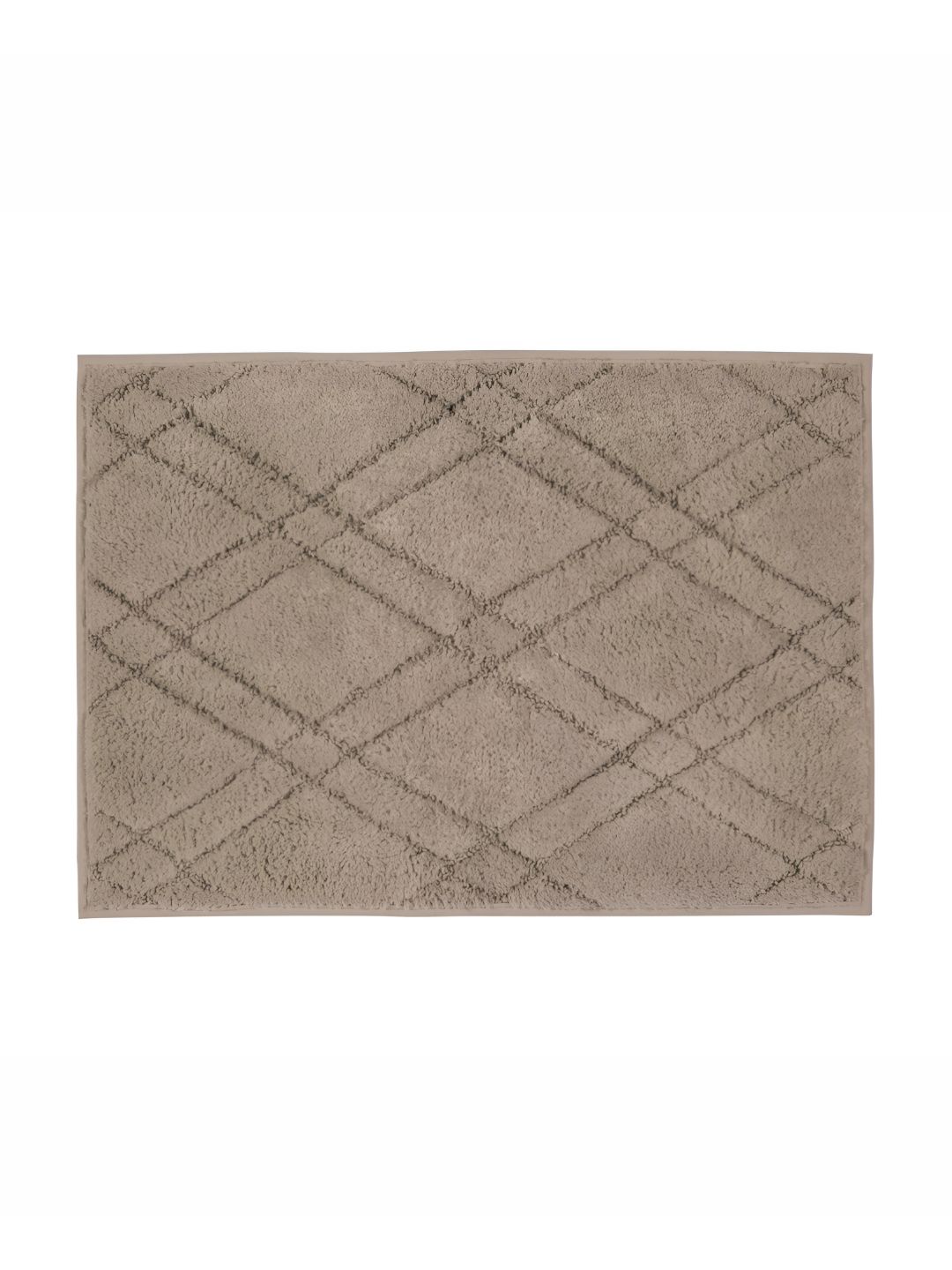 Freelance Taupe Textured 1780 GSM Cotton Reversible Bath Rug