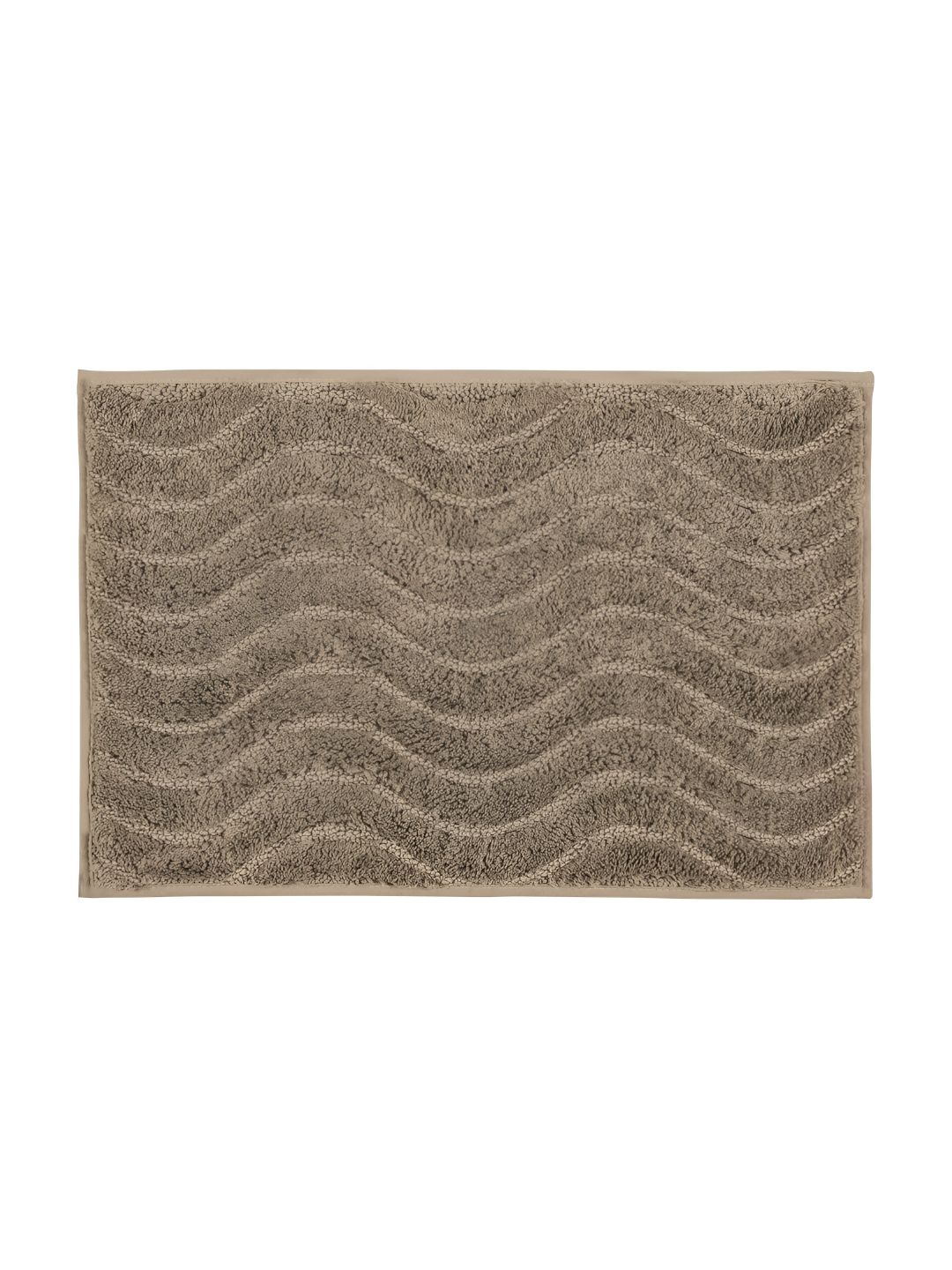 Freelance Taupe Textured 1780 GSM Reversible Cotton Bath Rug