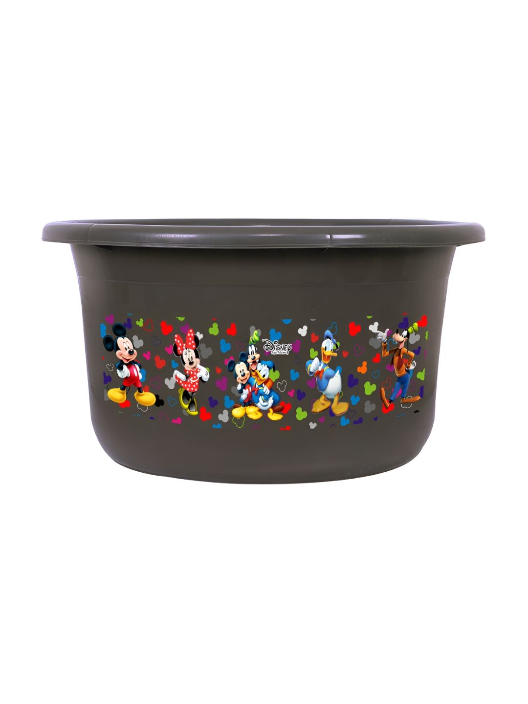 Kuber Industries Grey & Red Border Design Glossy Bath Tub