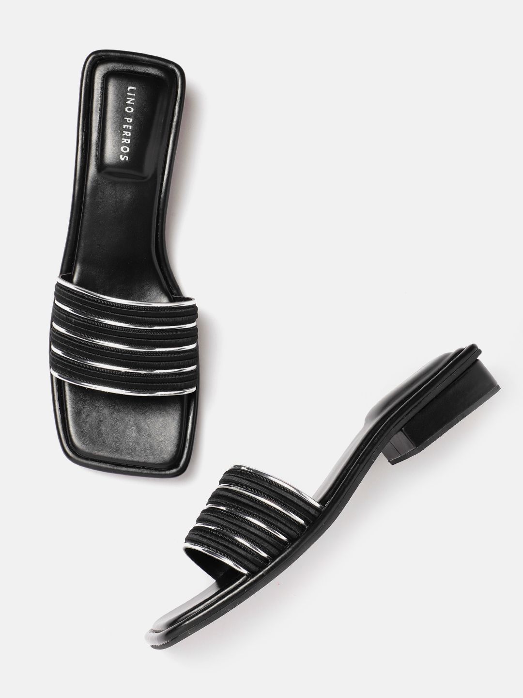 Women Open Toe Flats Lino Perros Women Striped Open Toe Flats