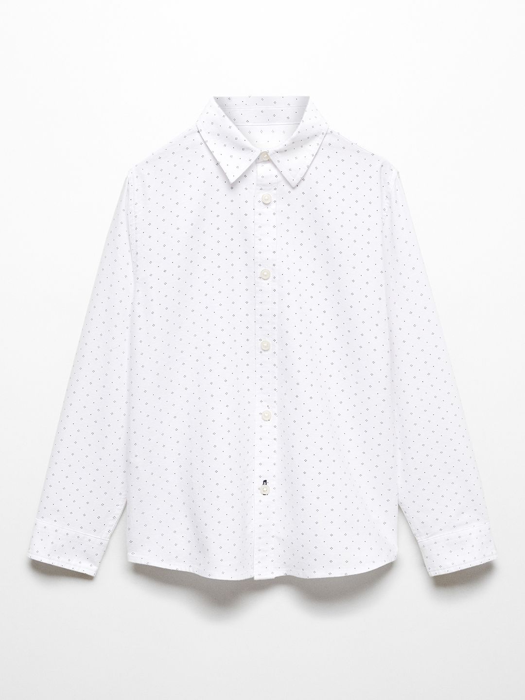 Mango Kids Boys Ditsy Geometric Printed Casual Pure Cotton Shirt