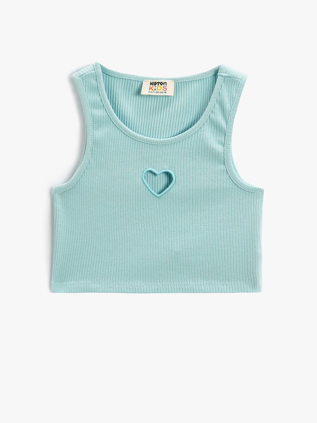 Koton Girls Round Neck Sleeveless Cotton Top