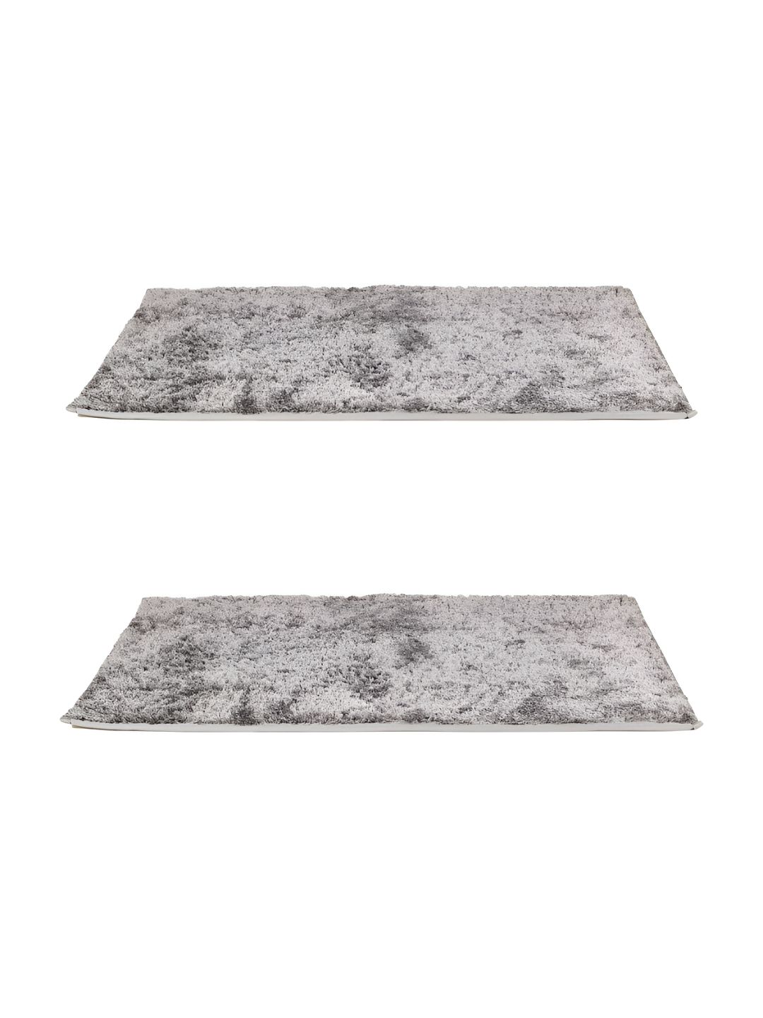 Aura Bano Grey 2 Pieces Printed Non Slip Bath Rug