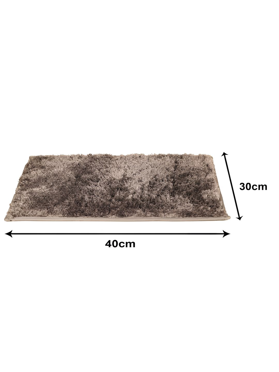 Aura Grey Anti-Skid Water Absorbent Microfiber Bath Rug