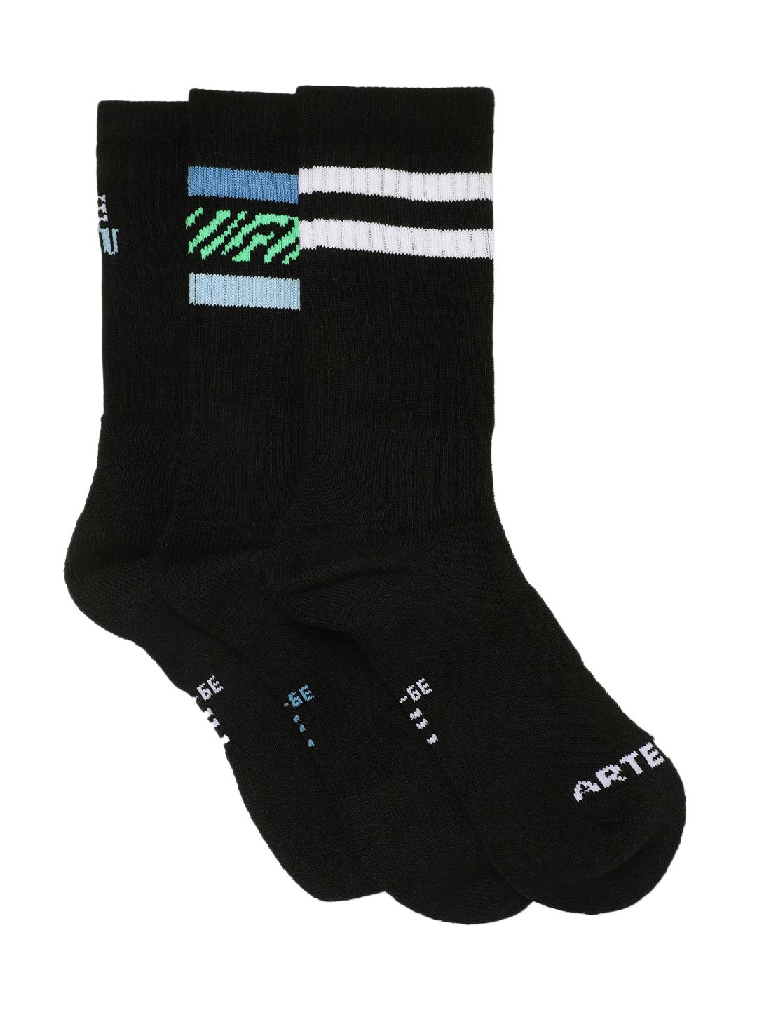 Artengo By Decathlon Men Pack of 3 Calf Length Tennis Socks