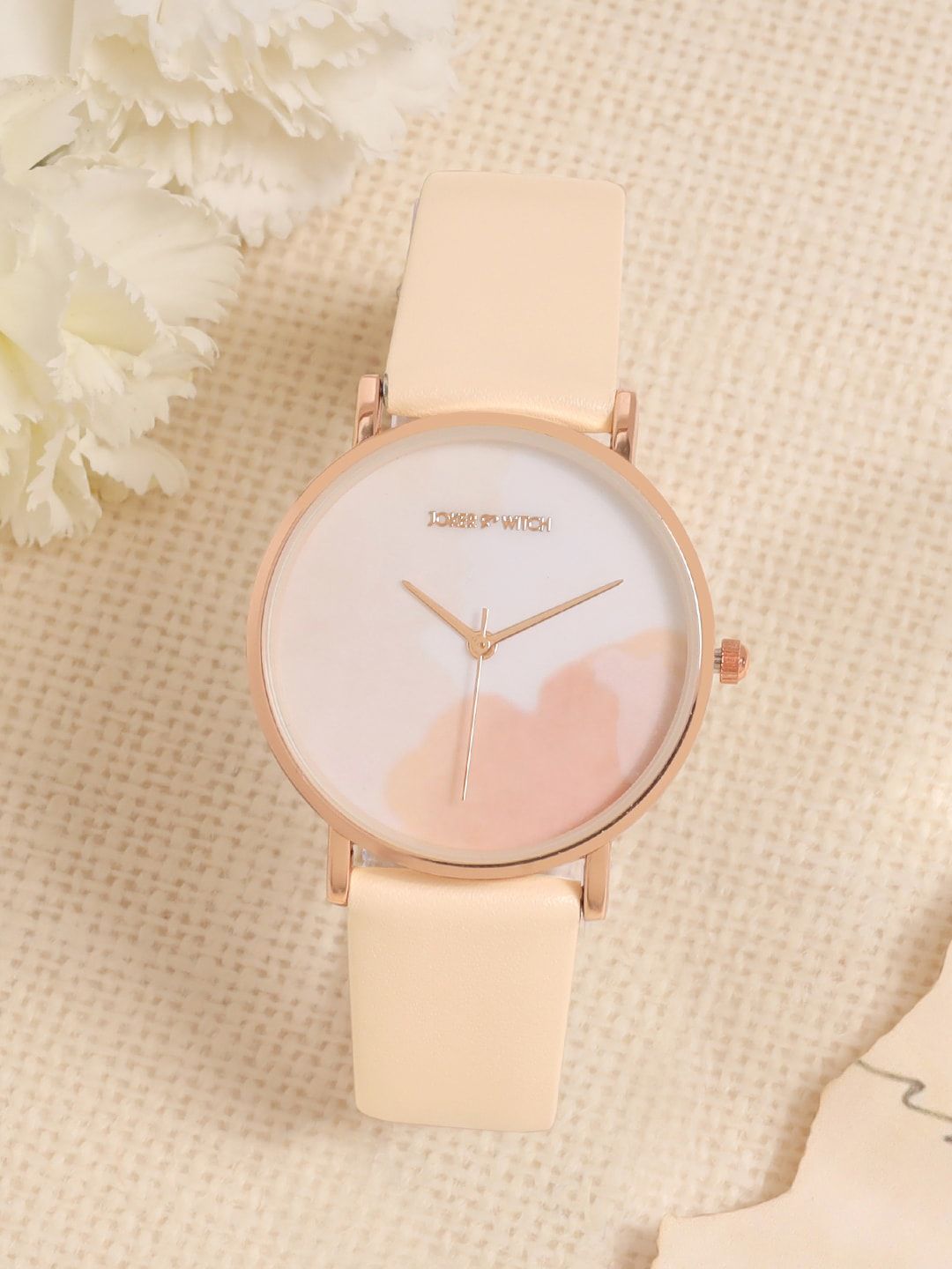 JOKER & WITCH Women Printed Dial & Leather Bracelet Style Straps Analogue Watch AMWW796