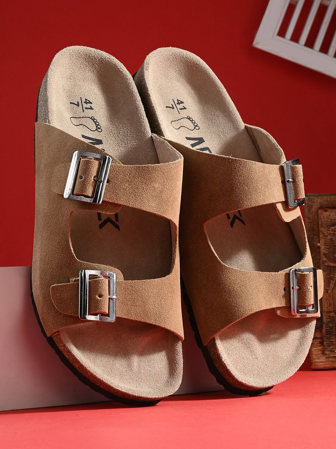 AfroJack Men Buckle Detailed Sliders