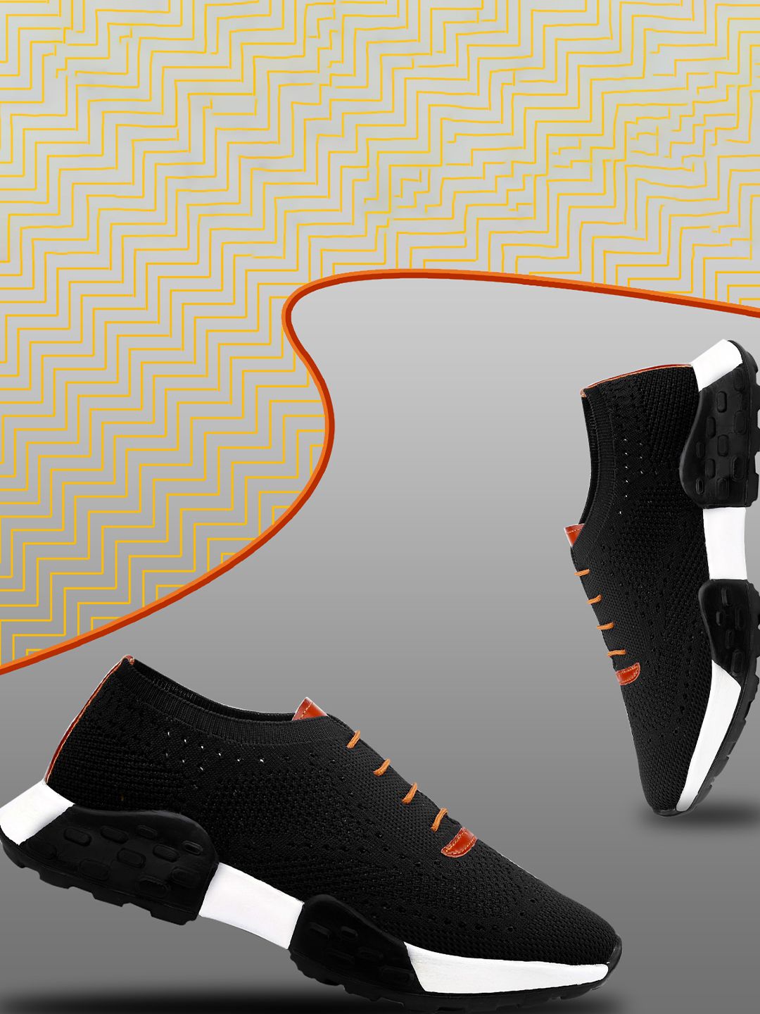 Bxxy Men Textured Lace-Up Running Shoes
