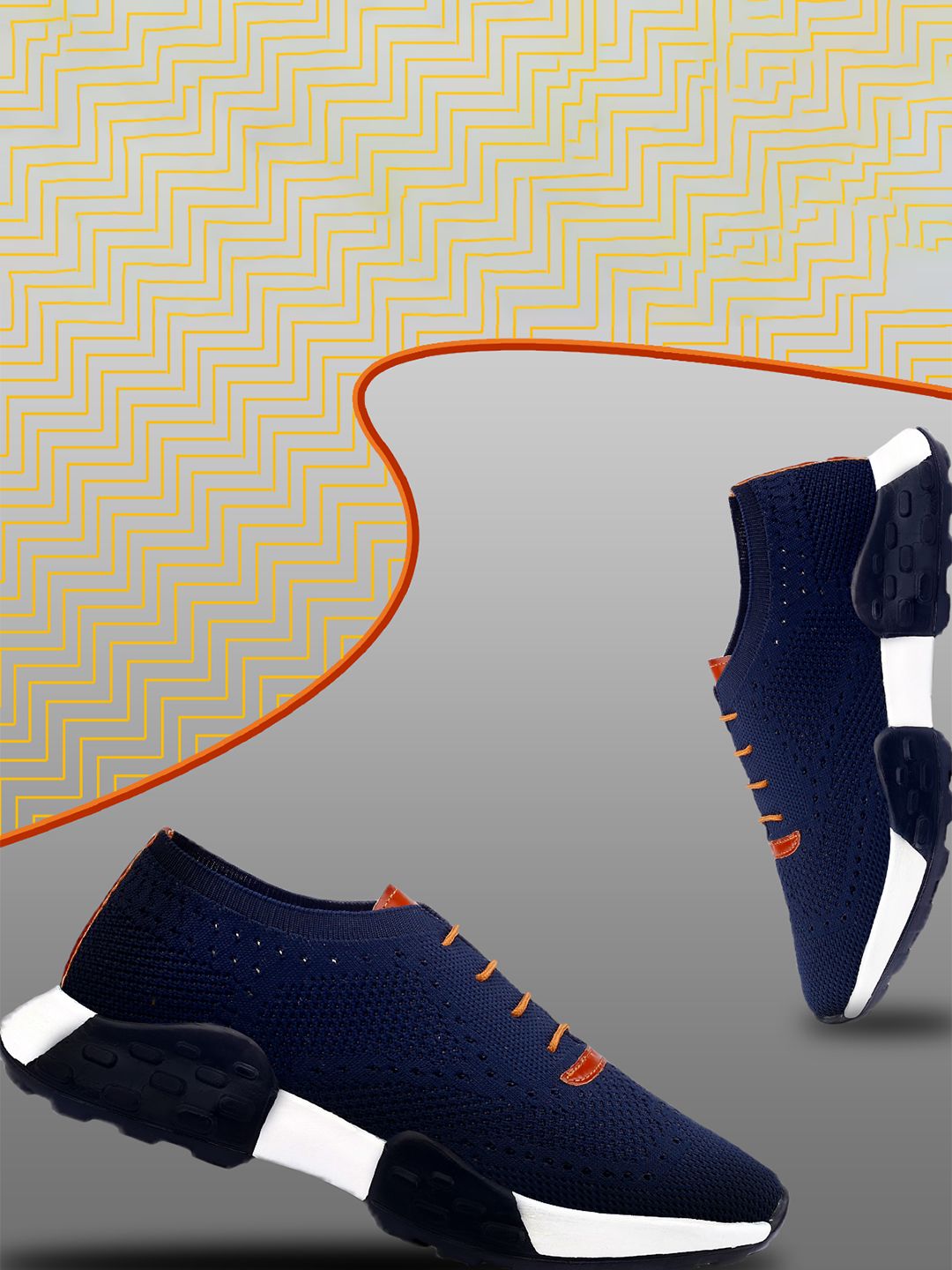 Bxxy Men Textured Lace-Up Running Shoes