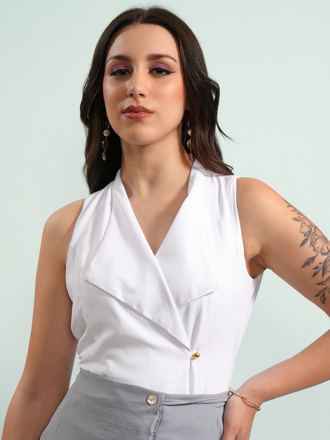 Buy Tokyo Talkies V-Neck No Sleeves Wrap Top - Tops for Women