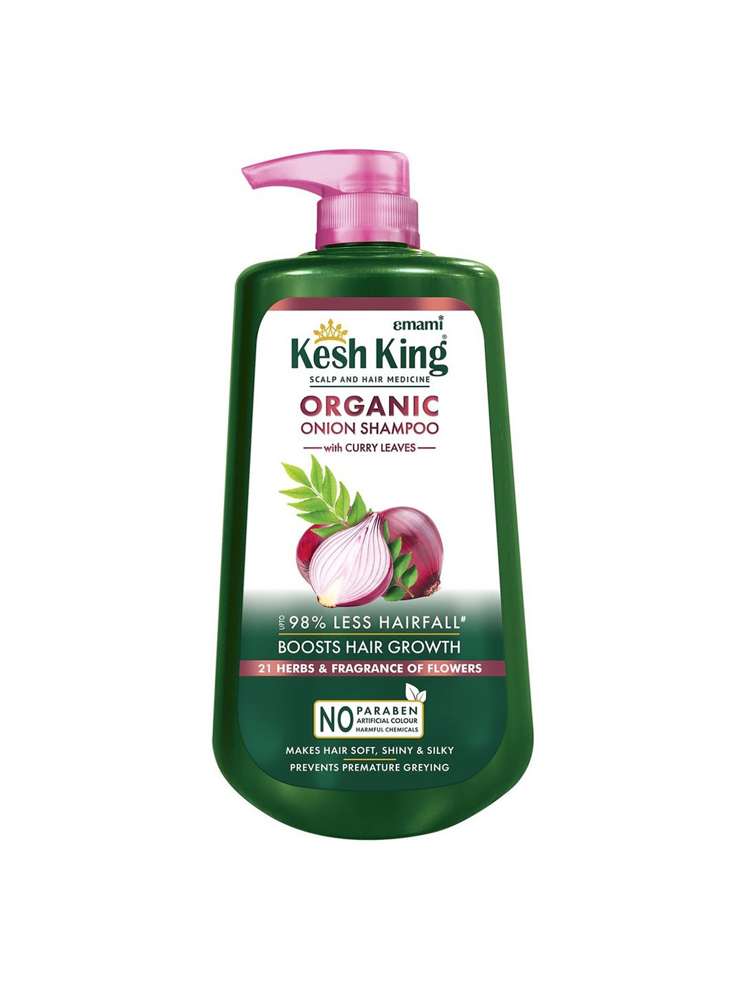 Kesh King Scalp & Hair Medicine Organic Onion Shampoo with Curry Leaves - 1 Litre