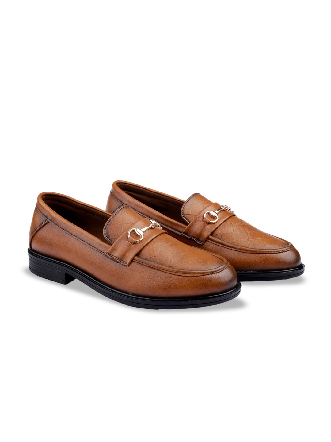 Bxxy Men Buckle Detailed Leather Formal Loafers