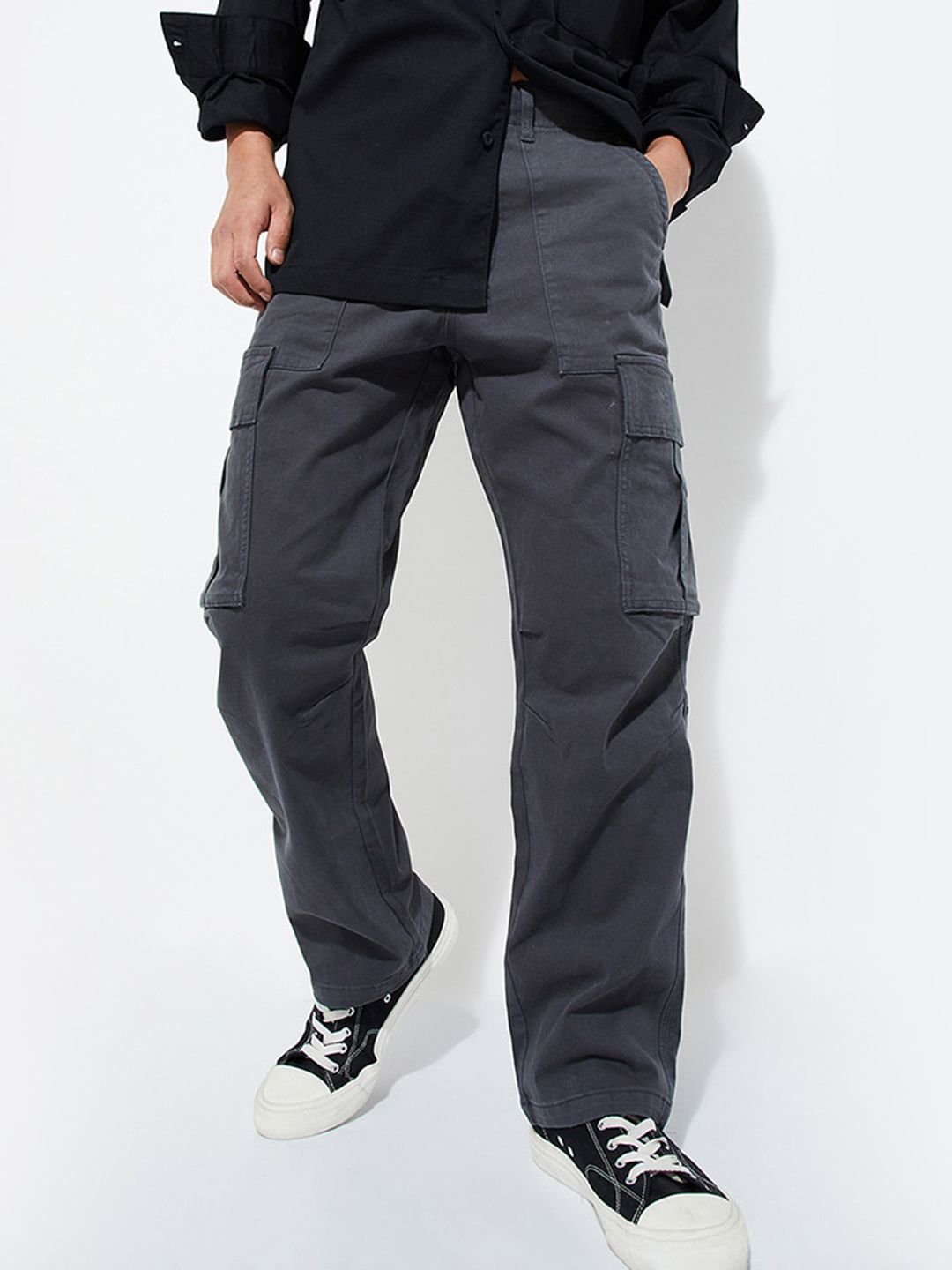 Buy max URB_N Men Relaxed Fit Cargo Trousers - Trousers for Men