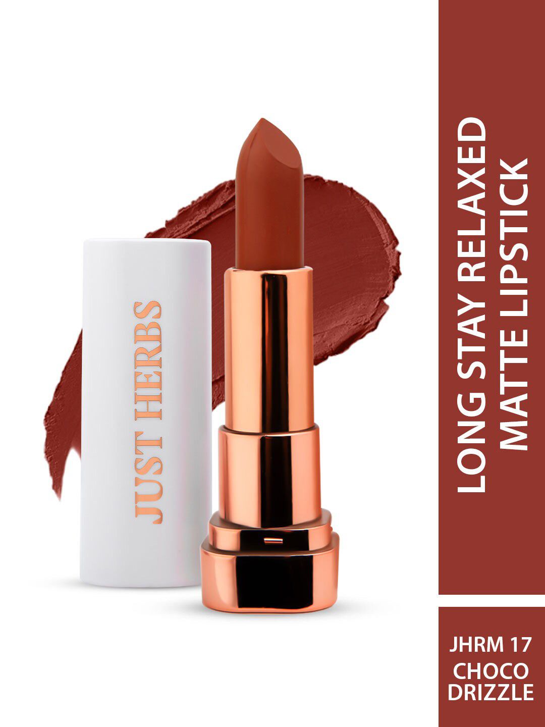 Just Herbs Long Stay Relaxed Matte Lipstick - 4.2 ml - 17 Choco Drizzle