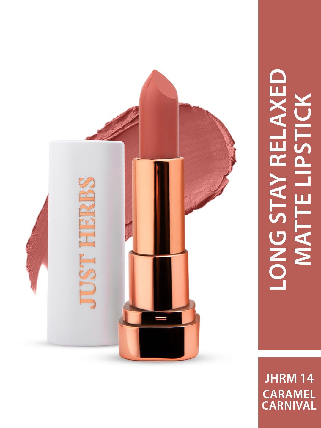 Just Herbs Long Stay Relaxed Matte Lipstick - 4.2 ml - 14 Caramel Carnival