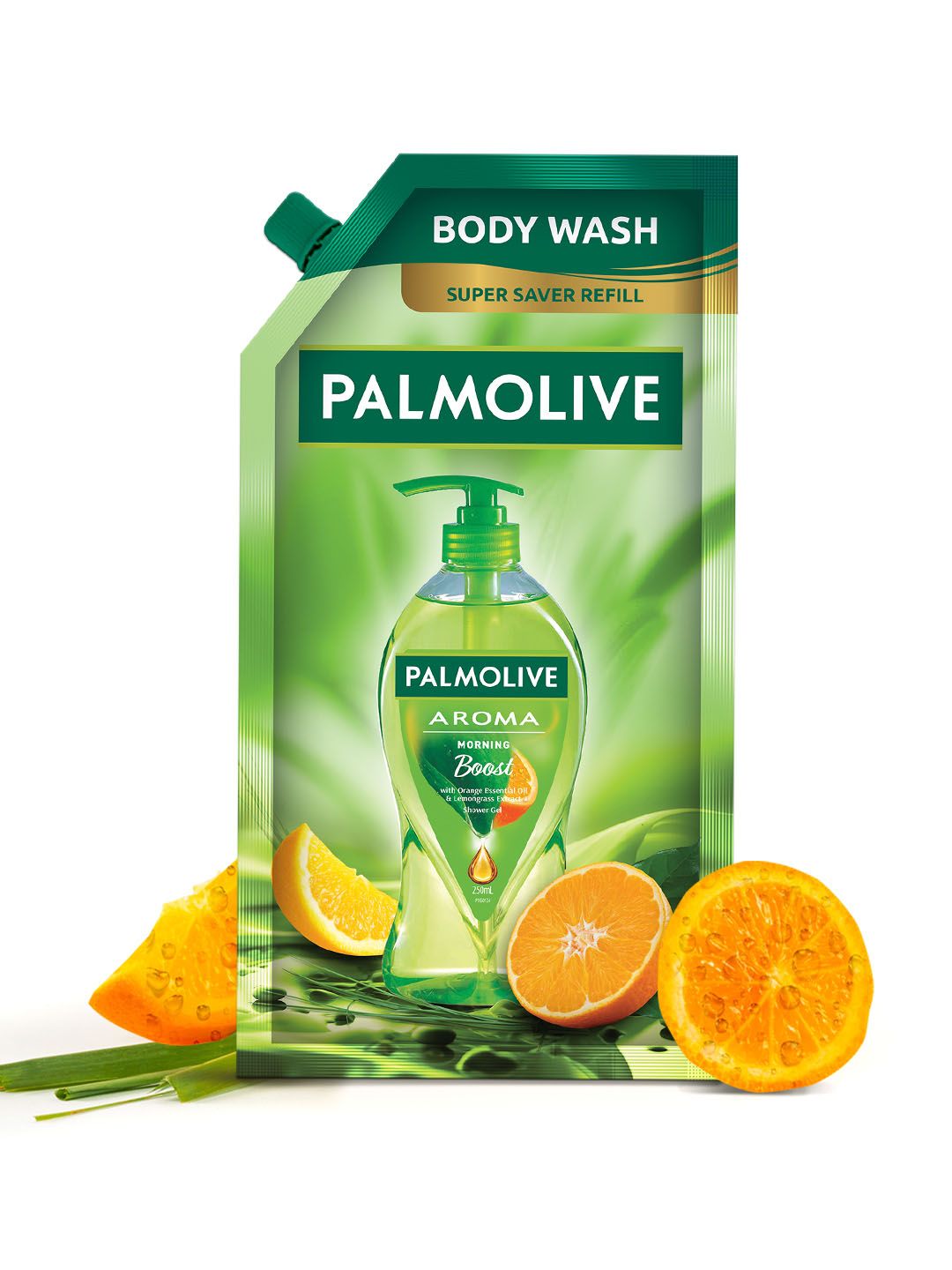 Palmolive Morning Boost Body Wash With Orange Lemongrass Essential Oil Refill Pack - 750ml