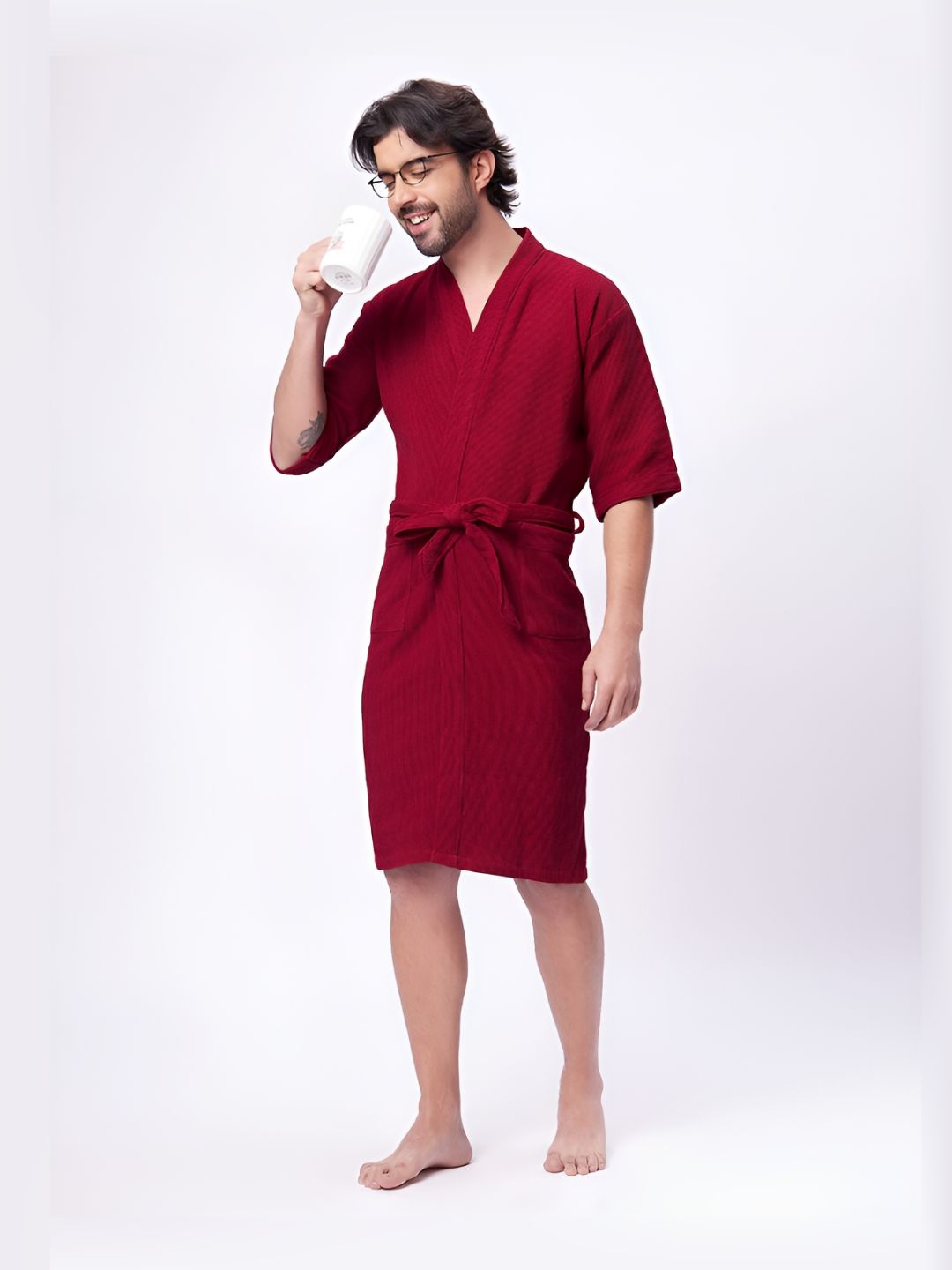 LacyLook Men Waffle Cotton Bathrobes