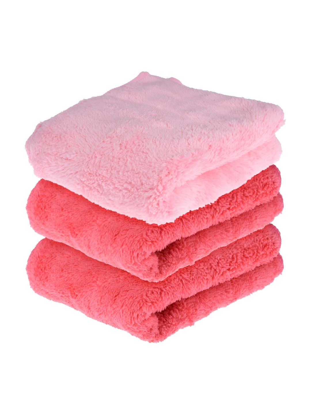 Kuber Industries Pink 3 Pieces 350 GSM Bath Towels