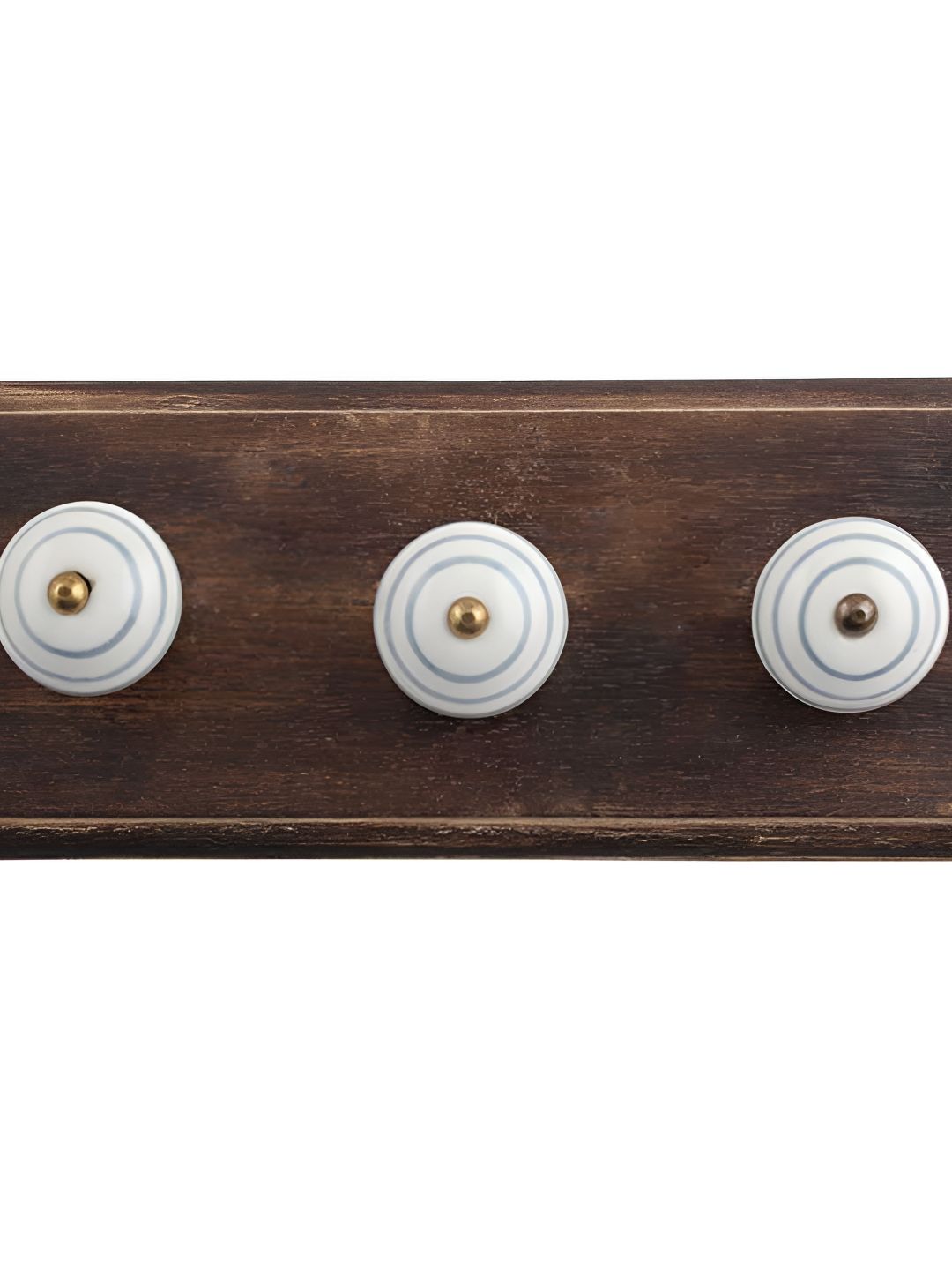 Indianshelf White & Brown Striped Wall Key Holder
