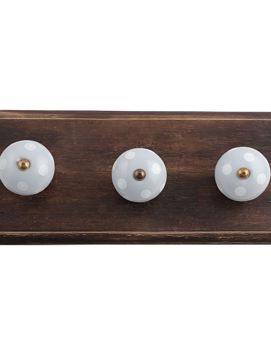 Indianshelf Grey & Brown Dot Printed Wall Key Holder